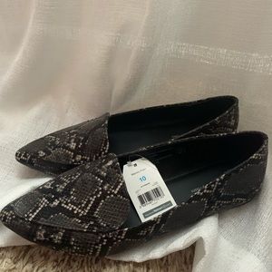 Snakeskin Patterned Flats